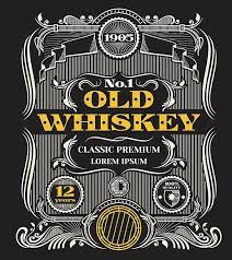 Retro Victorian Whiskey Vector Label Template Emblem For Bottle Of Butylochnye Etiketki Illyustracii Grafika