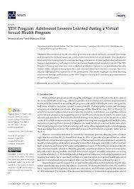 PDF) YES! Program: Adolescent Lessons Learned during a Virtual Sexual  Health Program