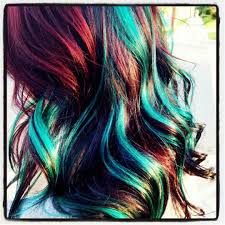 Green Dyed Streaks In Red Hair Teal Hair Color Turquoise Hair Teal Hair