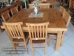 32 model meja makan minimalis terbaru 2019 kayu kaca sumber : Model Meja Makan 6 Kursi Minimalis Mewah Ukiran Putushima Furniture