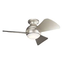 A brushed nickel ceiling fan is the perfect choice for any design plan. Ceiling Fan With Led Light In Brushed Nickel Lighting Company Uk