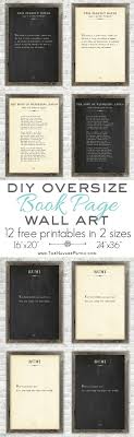 12 Free Oversize Book Page Wall Art Printables Diy Christmas Wall Diy Book Engineer Prints