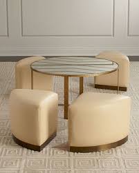 Celerie Kemble For Arteriors Nomad Cocktail Table And Matching Items Round Ottoman Luxury Coffee Table Leather Ottoman