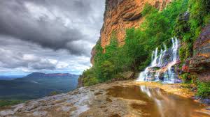 Beautiful Waterfalls Mountain Landscape Wallpaper Download 1920x1080 Download Hd Wallpaper Wallpapertip