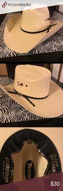Twister 8x Shantung Straw Cowboy Hat Sticker Price Still Attached Inside Never Worn Just Been Sitting A Round Straw Cowboy Hat Cowboy Hats Black Ribbon
