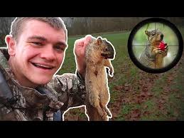 Hunting FOX Squirrels with an AIR RIFLE! (Scope Cam)