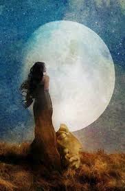 Moon Woman Art Moon Art Art Beautiful Moon