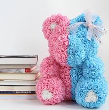 5 out of 5 stars. Rose Bear White Rose Teddy Bear Flower Teddy Bear Gender Reveal Centerpiece Baby Shower Teddy Bear Rose Bear 40 Cm Teddy Bear Sewing Pattern Rose Crafts Crochet Teddy Bear