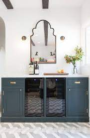 Buy buffets & cabinets and any type of furniture at low sam's club prices. Navy Blue Buffet Cabinets With Aged Brass Vintage Hardware Contemporary Kitchen