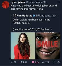 Xanthippe Lannister Voorhees (Dylan Gelula) in the new SMILE horror movie :  r/KimmySchmidt