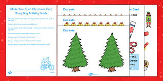 Cut one 3×5 inch and one 5×6 inch piece of cardstock. Make Your Own Christmas Card Christmas Busy Bag