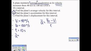 07 Average Acceleration Problem Youtube