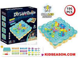 We have sewn together 4 blocks to make this puzzle, where you don't loose the pieces. Kidseason Toys Building Blocks Sets 196pcs Diy Lights Up Puzzle Game Toys China Building Blocks Diy Lighting Lights Up