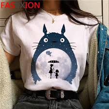 Compre Totoro Studio Ghibli Harajuku Kawaii Camiseta Mulheres Ullzang  Miyazaki Hayao Camiseta engraçada Desenho Animado Camiseta Fofa Anime Top  Tee Feminino | Joom