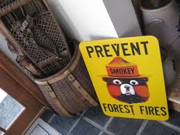 Antique 1950s Rare Smokey The Bear Sign Etsy Smokey The Bears Bear Signs Smokey