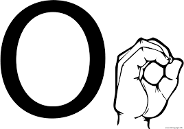 Color the squares with the letter o coloring page. Asl Sign Language Letter O Coloring Pages Printable