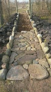Kayalar Taslar Ile Bir Yol Olusturmak Bunu Seviyorum Drylandscapegarden Rock Walkway Backyard Landscaping Garden Paths