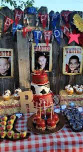 Cowboy Cowgirl Birthday Party Ideas Photo 19 Of 19 Cowboy Birthday Party Birthday Party Treats Rodeo Party