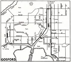 Map Of Gosford Nsw C1950 S Tourist Info Old Maps Historical Photos