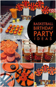 A basketball theme party is perfect for multiple occasions. Boy S Basketball Themed Birthday Party Spaceships And Laser Beams