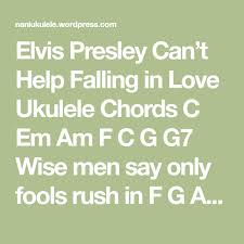 Fools rush in (where angels fear to tread). Elvis Presley Can T Help Falling In Love Ukulele Chords Ukulele Ukulele Chords Elvis Presley
