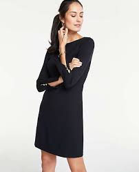 Button Cuff Ponte Shift Dress 119 Ann Taylor Dresses Colorful Dresses Work Fashion