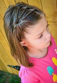 You will need about ten or more pieces of pink or multi coloured hair rubber bands depending on the quantity of your girls. Hubsche Kinderfrisur Little Girl Hairstyles Kids Hairstyles Hair Styles