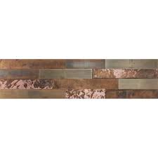 Copper antique fireplaces & mantels. Copper Inferno 15cm X 60cm Peel Stick Panel Tile