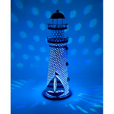 Attractiondesignhome Nautical Anchor Metal Vintage Openwork Ocean Lighthouse Color Changing Led Lantern Night Light Reviews Wayfair
