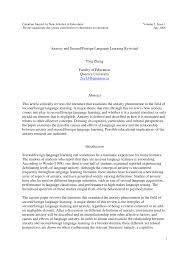 Pdf Anxiety And Second Foreign Language Learning Revisited