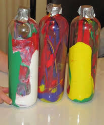 Can you paint plastic with acrylic paint. Plastic Water Bottles And Acrylic Paint Slightly Watered Down Add And Swirl For Cool E Bottle Painting Plastic Bottle Painting Ideas Arts And Crafts For Kids