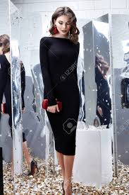 Image Result For Little Black Dress Bright Earrings Little Black Dress Black Dress Dresses