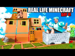 Real Life Minecraft Box Fort 24 Hour Challenge Day 4 Working Minecart Track Diamonds Youtube Minecraft Box Kid Friendly Fun Real Life