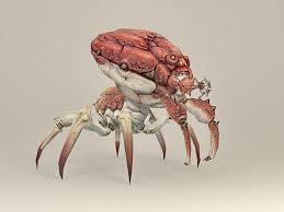 Giant Monster Crab 3d Model Giant Monsters Creature Concept Art Alien Creatures