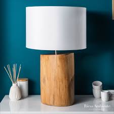 Naturliche Tischlampe Pure Nature 60cm Mahagoni Mit Leinenschirm Riess Ambiente De In 2020 Tischlampen Tisch Und Mahagoni