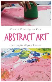 Abstract Painting With Kids Preschool Art Activities Abstract Art For Kids Kindergarten Art Activities