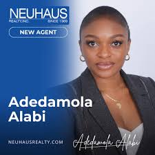 Neuhaus Realty would like to welcome Adedamola "Ade" Alabi to our winning  real estate team! Adedamola has the knowledge and resources to help you buy  and sell successfully! Adedamola can be reached