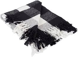 4.5 out of 5 stars. Amazon Com Dii 100 Cotton Buffalo Check Throw For Indoor Outdoor Use Camping Bbq S Beaches Everyday Blanket 50 X 60 Black And White Home Kitchen