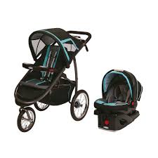 Graco Fastaction Fold Jogger Travel System With Snugride Click Connect 35 Infant Car Seat Tidal W Car Seat Stroller Combo Graco Stroller Travel System Stroller