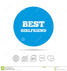 Best Girlfriend Sign Icon Award Symbol Stock Vector