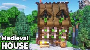 5 simple starter house designs (build tips & ideas). How To Build An Awesome Medieval Village House In Minecraft 1 15 Survival Base Youtube