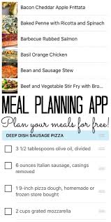 Meal Planning App A Free Way To Plan Your Menu Meal Planning App Meal Planner App Meal Planning