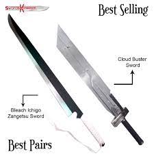 Replicas of cold weapons from the middle ages as well as the modern age.⭐ handmade by foreign and czech blacksmiths.⭐ we offer swords, daggers, cords, pistols, axes, bows, etc.⭐ choose at outfit4events. Anime Inspired Ichigo Zangetsu Sword Cloud Buster Fusion Sword