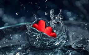 Or ones with snowflakes with a pastel blue background! Love Heart And Water Digital Wallpaper Love Water Splash Hearts Valentine Hd Wallpaper Wallpaperbetter