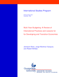 In kenya they are based on location. Pdf Multi Year Budgeting A Review Of International Practices And Lessons For Developing And Transitional Economies