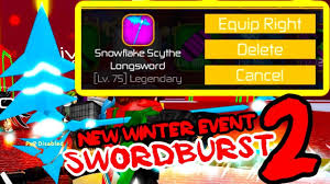 A page full of updates and giveaways in swordburst 2. Live Swordburst 2 Winter Event Update Grinding The New Boss Drops New Aura Chests Youtube
