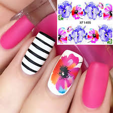 Whether done freehand with a brush or with the help of stamps, a floral effect is surprisingly easy — and always lovely. 1 Pcs Full Nail Stickers Nail Art Manicure Pedicure Flower Fashion Daily 06441559 Buy Online In Bosnia And Herzegovina At Bosnia Desertcart Com Productid 83210402