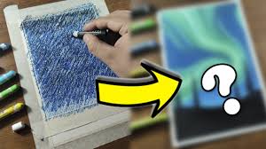 To recreate the light patterns of the aurora borealis you'd probably turn to photoshop's filters and effects. How To Draw Northern Lights With Oil Pastels For Beginners Easy Youtube