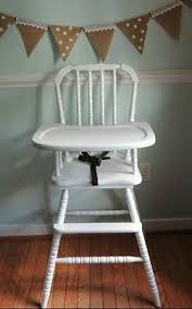 Refinished Jenny Lind Wooden Highchair Wood Vintage High Chair New White Paint Vintage High Chairs Wood High Chairs Wooden High Chairs