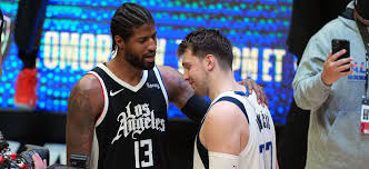 Outerstuff paul george oklahoma city thunder #13 blue youth road replica jersey. Hilarious Clip Of Luka Doncic Rejecting Paul George S Jersey Swap